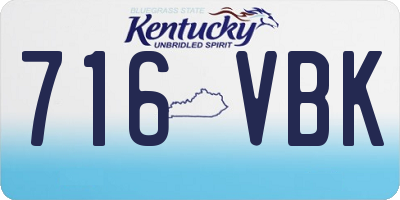 KY license plate 716VBK