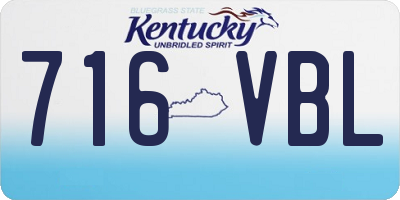 KY license plate 716VBL