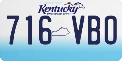 KY license plate 716VBO