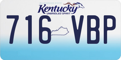 KY license plate 716VBP