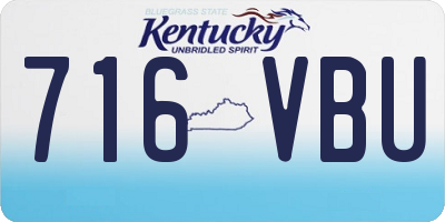 KY license plate 716VBU