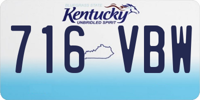 KY license plate 716VBW