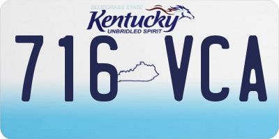 KY license plate 716VCA