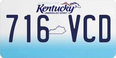 KY license plate 716VCD