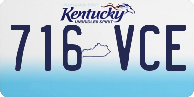 KY license plate 716VCE