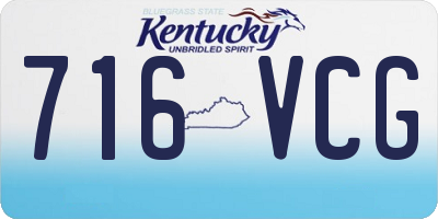 KY license plate 716VCG