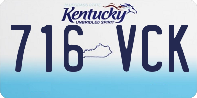 KY license plate 716VCK