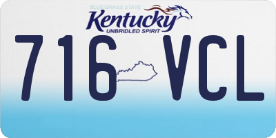 KY license plate 716VCL
