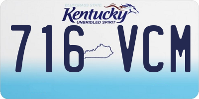 KY license plate 716VCM