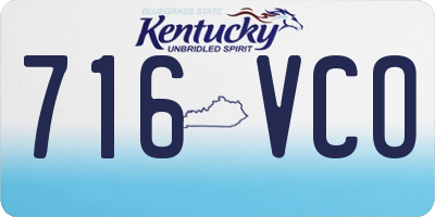 KY license plate 716VCO