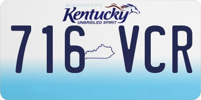 KY license plate 716VCR