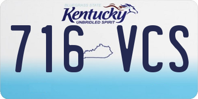 KY license plate 716VCS