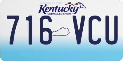 KY license plate 716VCU