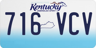 KY license plate 716VCV