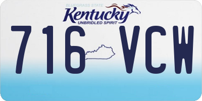 KY license plate 716VCW