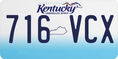 KY license plate 716VCX