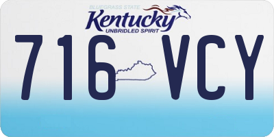 KY license plate 716VCY