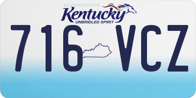 KY license plate 716VCZ