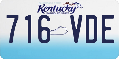 KY license plate 716VDE