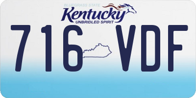 KY license plate 716VDF