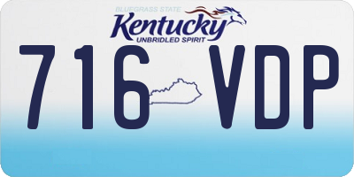KY license plate 716VDP