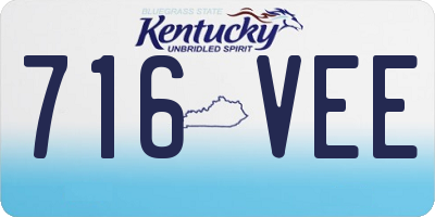 KY license plate 716VEE