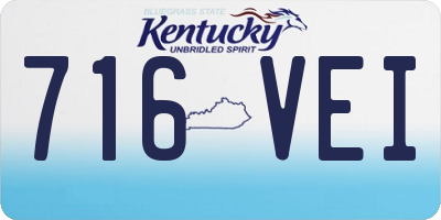 KY license plate 716VEI