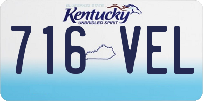 KY license plate 716VEL