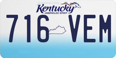 KY license plate 716VEM