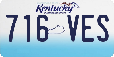 KY license plate 716VES