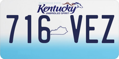KY license plate 716VEZ