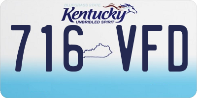 KY license plate 716VFD