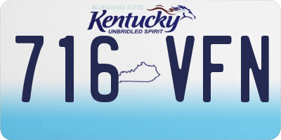 KY license plate 716VFN