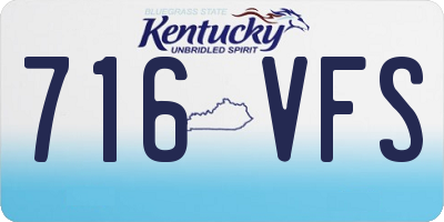 KY license plate 716VFS