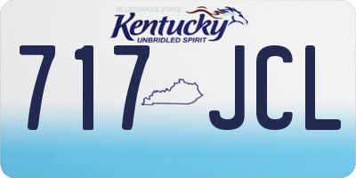 KY license plate 717JCL