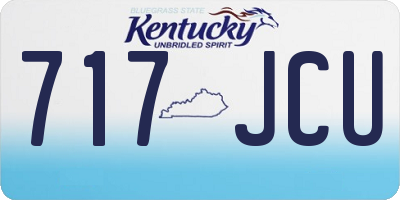 KY license plate 717JCU