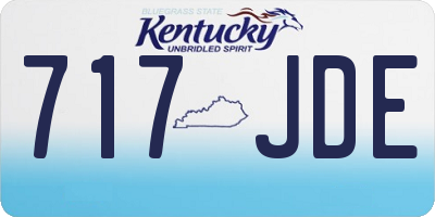 KY license plate 717JDE