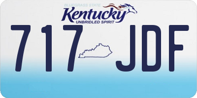 KY license plate 717JDF