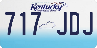 KY license plate 717JDJ