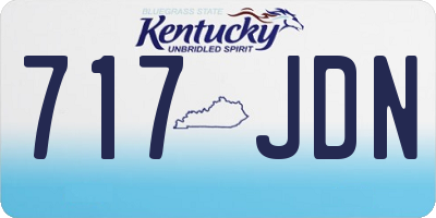 KY license plate 717JDN