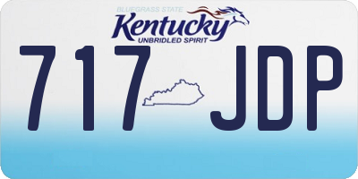 KY license plate 717JDP