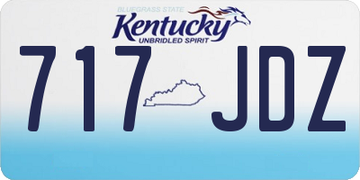 KY license plate 717JDZ