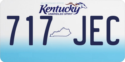 KY license plate 717JEC