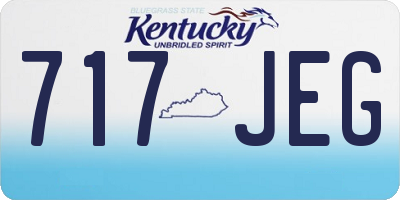 KY license plate 717JEG