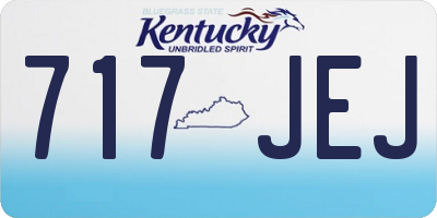 KY license plate 717JEJ