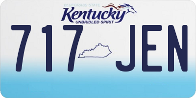 KY license plate 717JEN