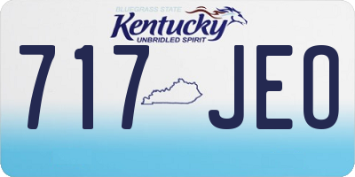 KY license plate 717JEO