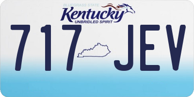 KY license plate 717JEV