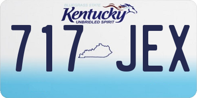 KY license plate 717JEX