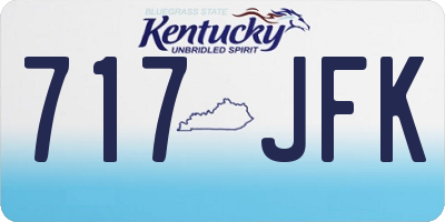 KY license plate 717JFK
